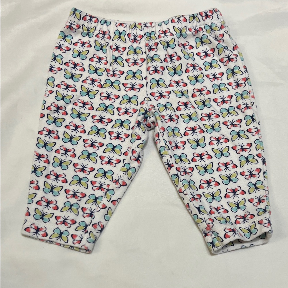 “Bundle 10/$13” Carter's 3M White Baby girl Leggings pants clothes Butterfly